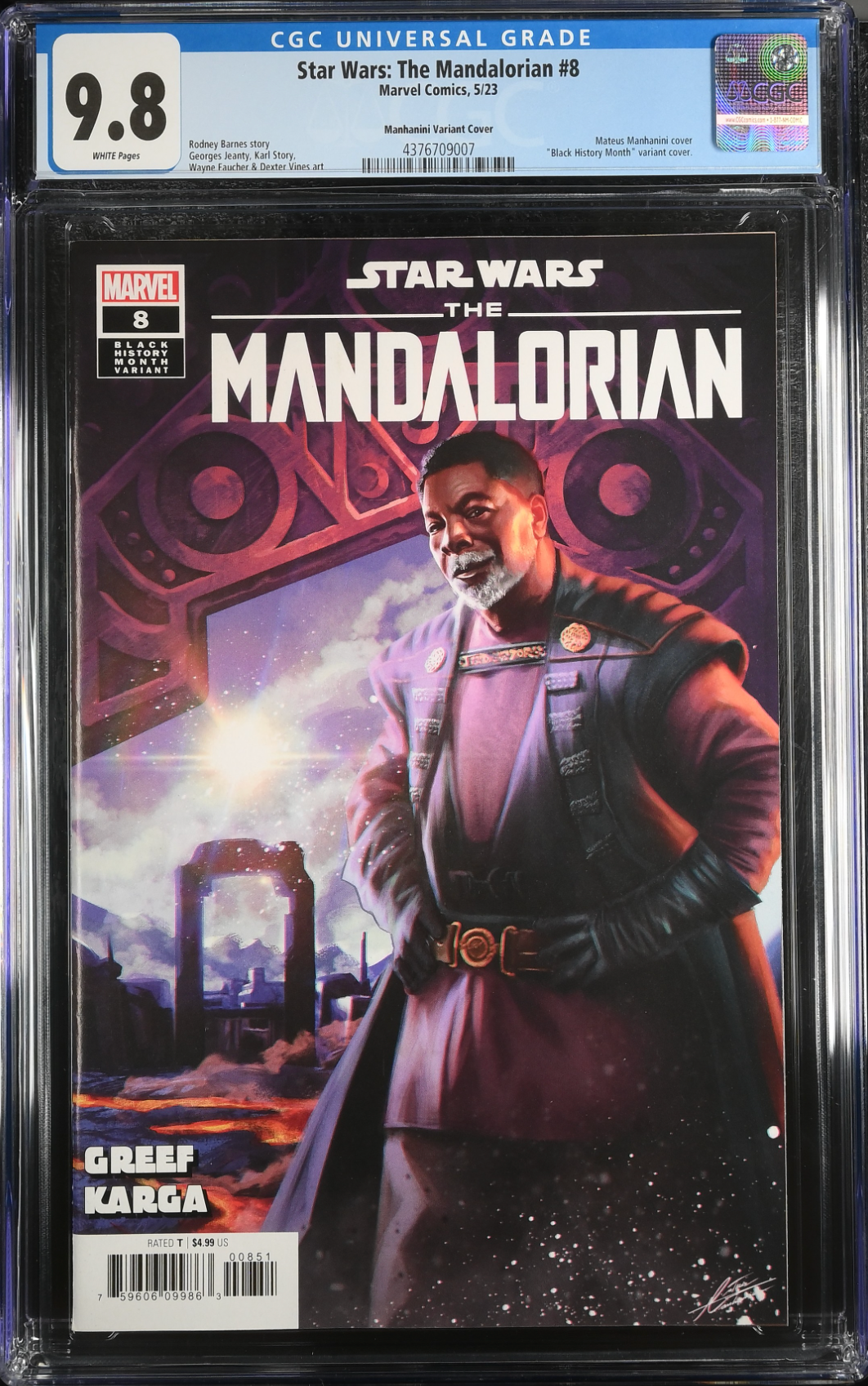 Star Wars: The Mandalorian #8 Manhanini Variant CGC 9.8