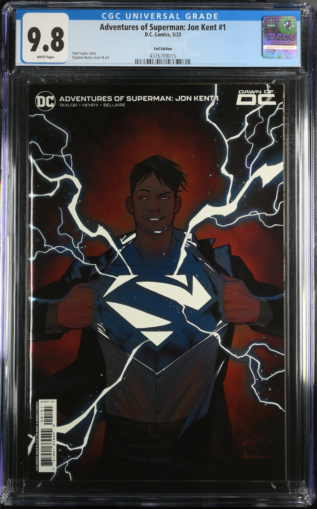 Adventures of Superman: Jon Kent #1 Henry 1:50 Foil Retailer Incentive Variant CGC 9.8