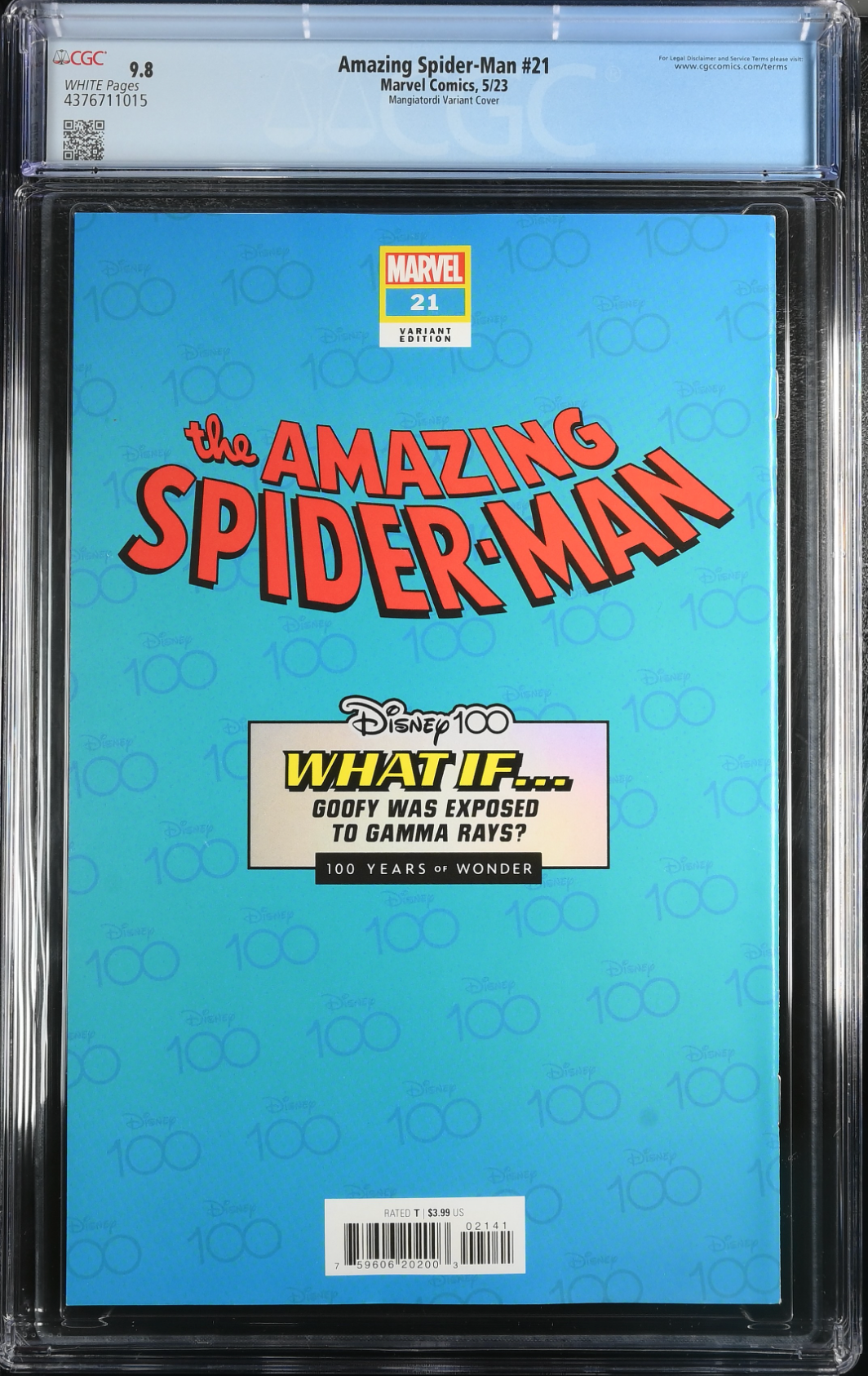 Amazing Spider-Man #21 Disney 100 Variant CGC 9.8