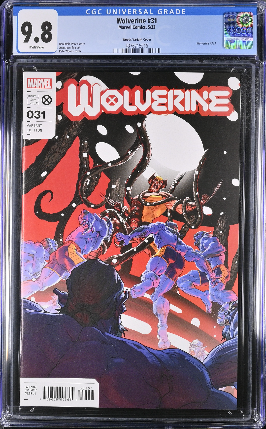 Wolverine #31 Woods 1:25 Retailer Incentive Variant CGC 9.8