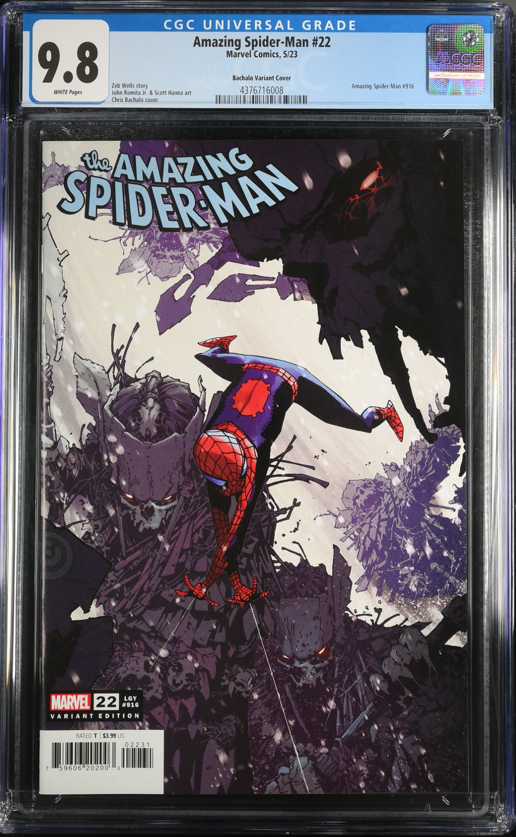 Amazing Spider-Man #22 Bachalo 1:25 Retailer Incentive Variant CGC 9.8