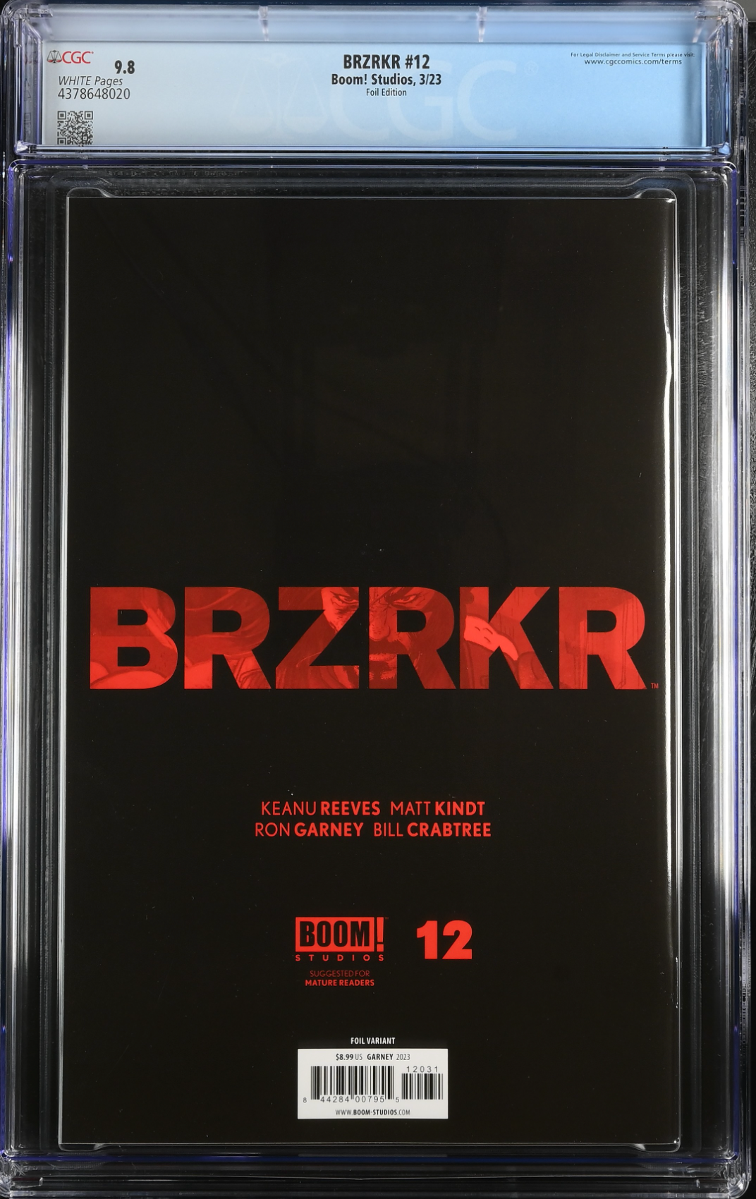 BRZRKR #12 Cover C Garney Foil Variant CGC 9.8 (Berzerker)