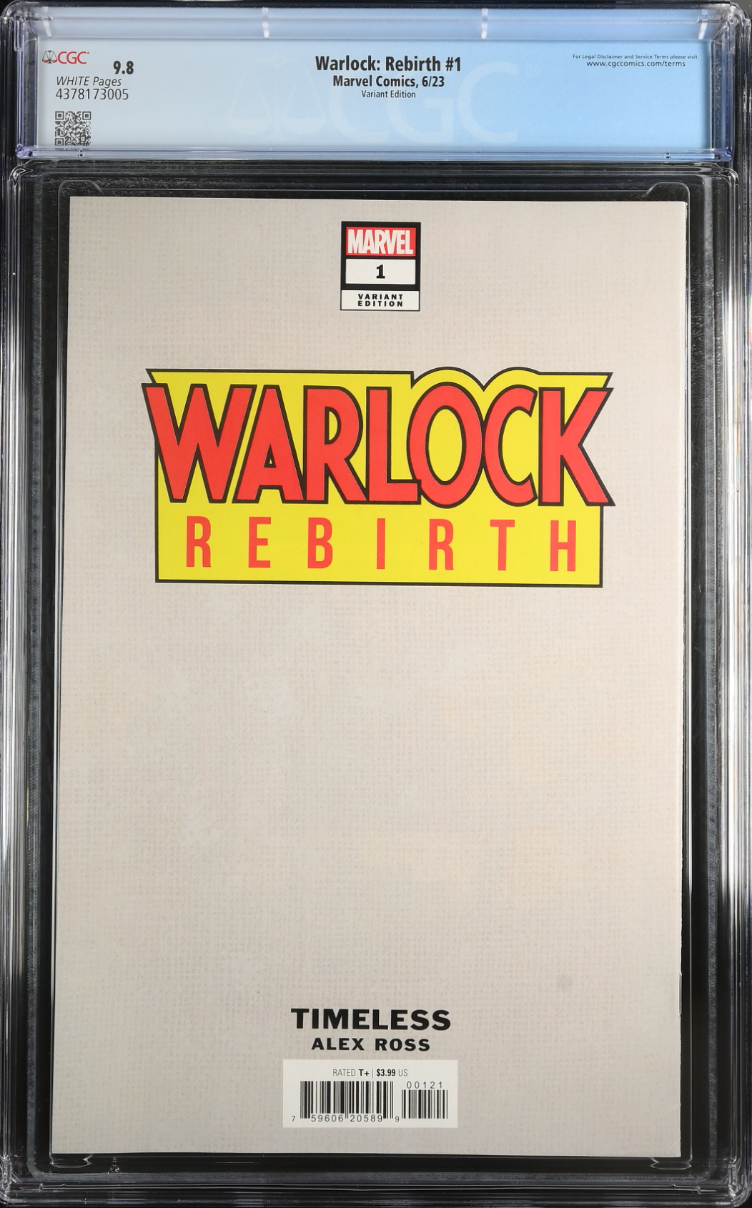 Warlock: Rebirth #1 Alex Ross Thanos "Timeless" Variant CGC 9.8