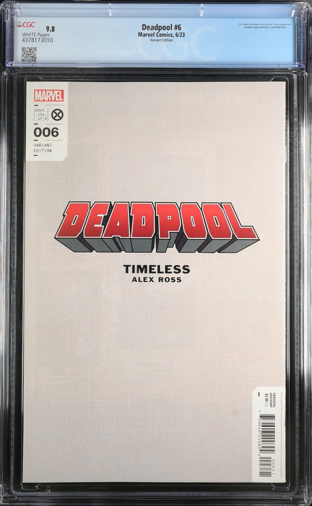 Deadpool #6 Alex Ross Mole Man "Timeless" Variant CGC 9.8