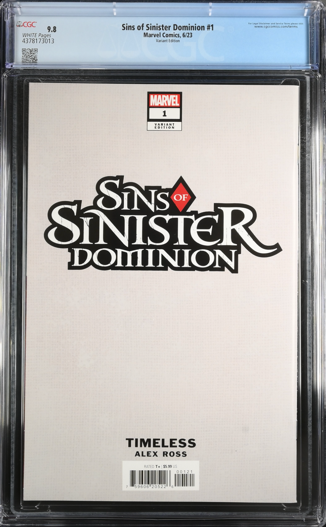 Sins of Sinister: Dominion #1 Alex Ross Apocalypse "Timeless" Variant CGC 9.8