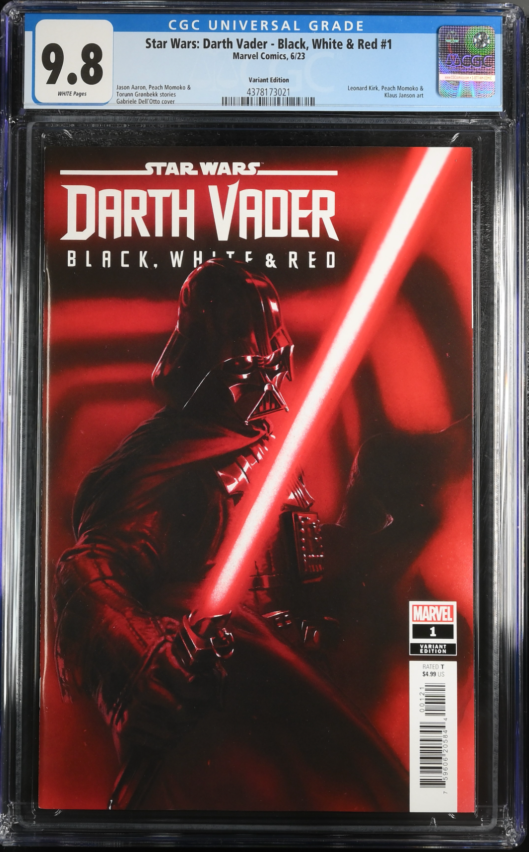 Star Wars: Darth Vader - Black, White & Red #1 Dell'Otto Variant CGC 9.8