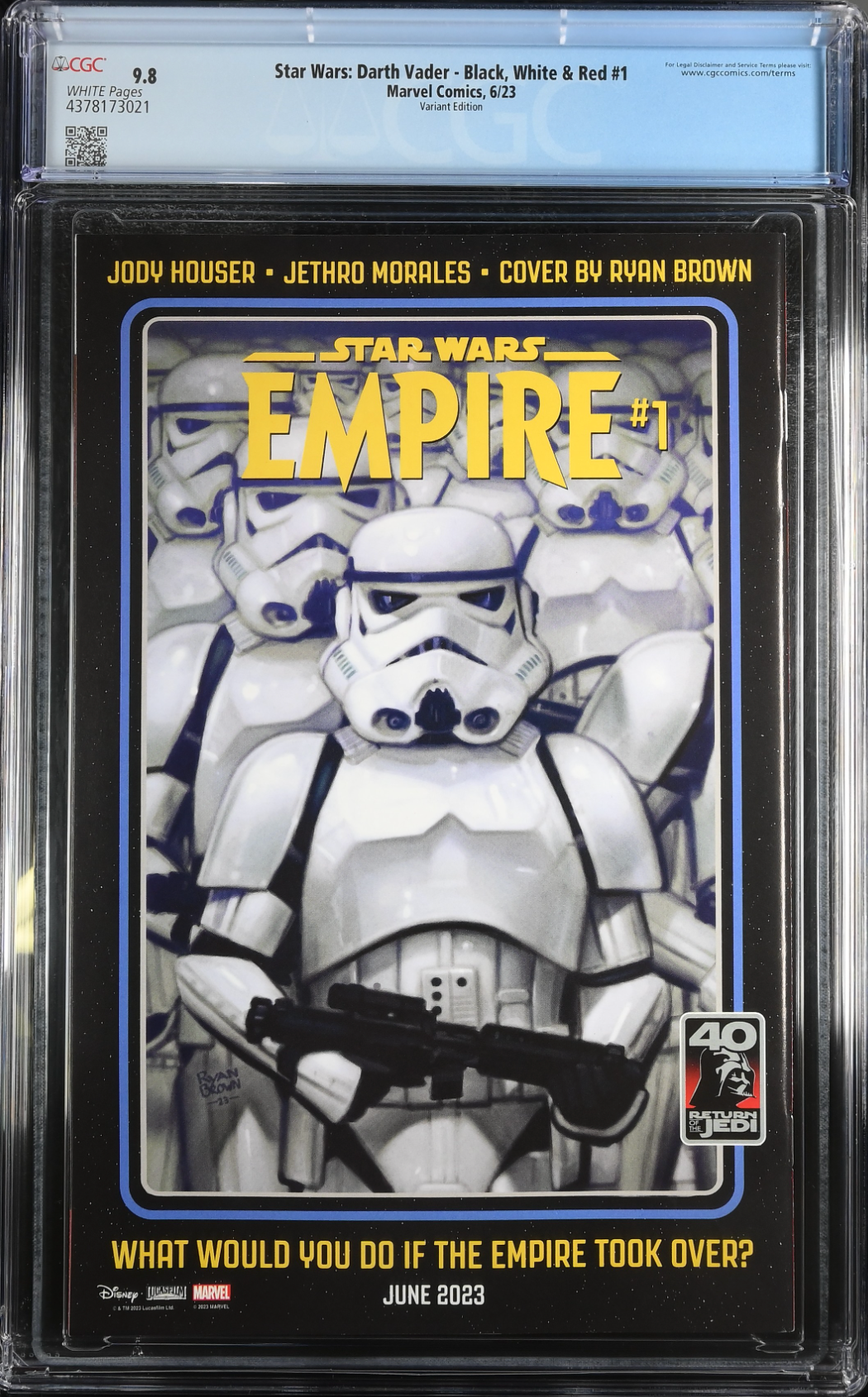 Star Wars: Darth Vader - Black, White & Red #1 Dell'Otto Variant CGC 9.8