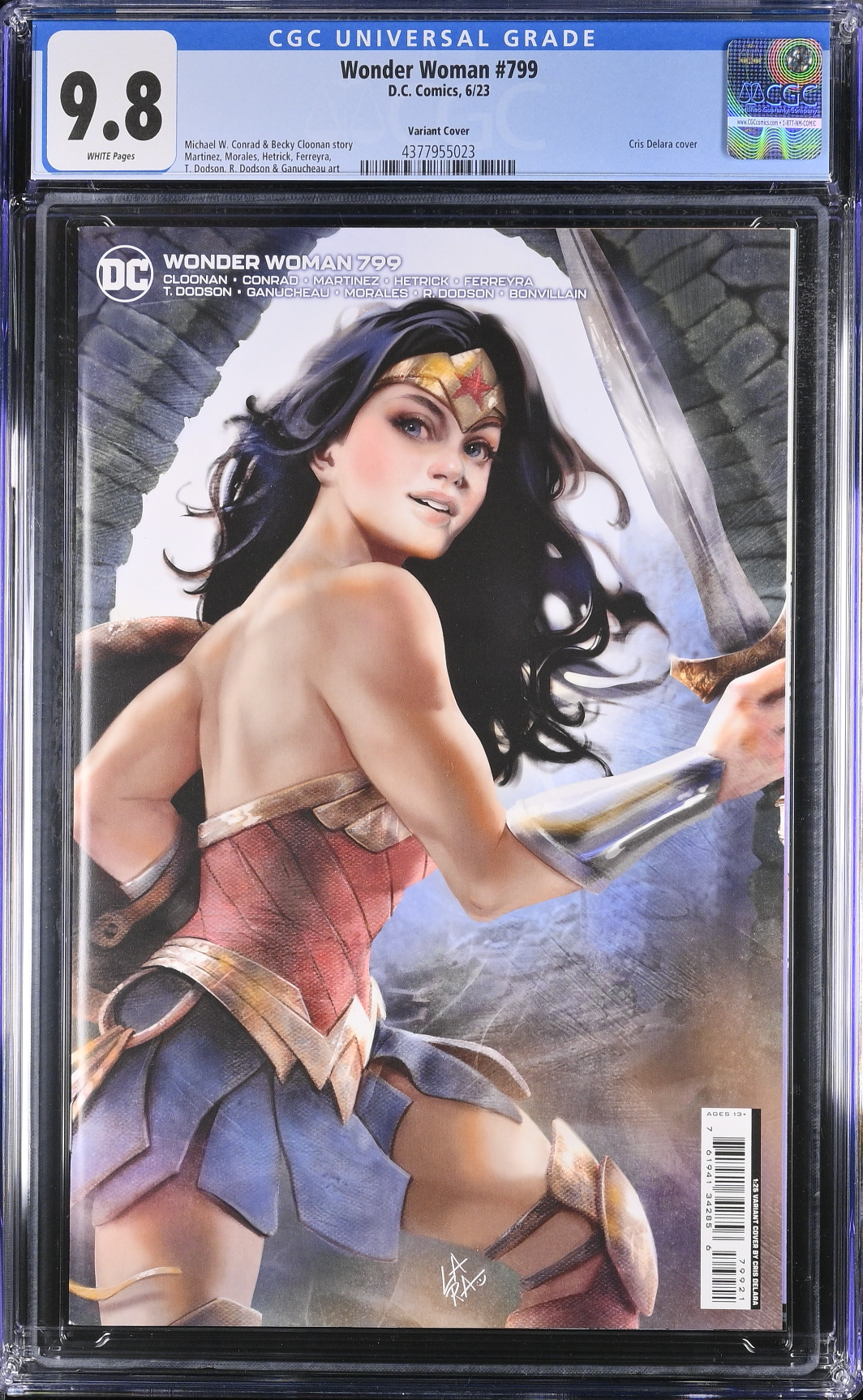 Wonder Woman #799 Delara 1:25 Retailer Incentive Variant CGC 9.8