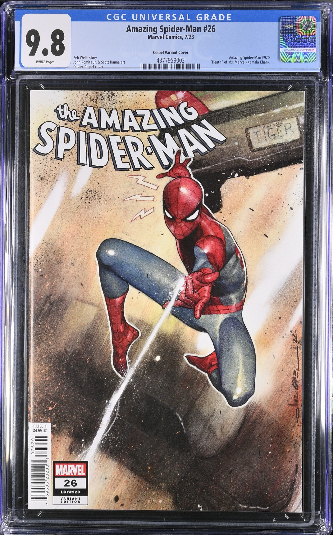 Amazing Spider-Man #26 Coipel 1:200 Retailer Incentive Variant CGC 9.8