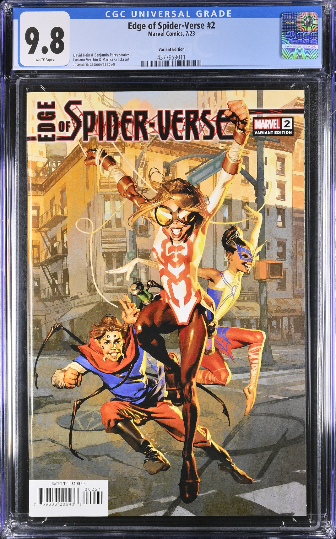 Edge of Spider-Verse (2023) #2 Casanovas Variant CGC 9.8
