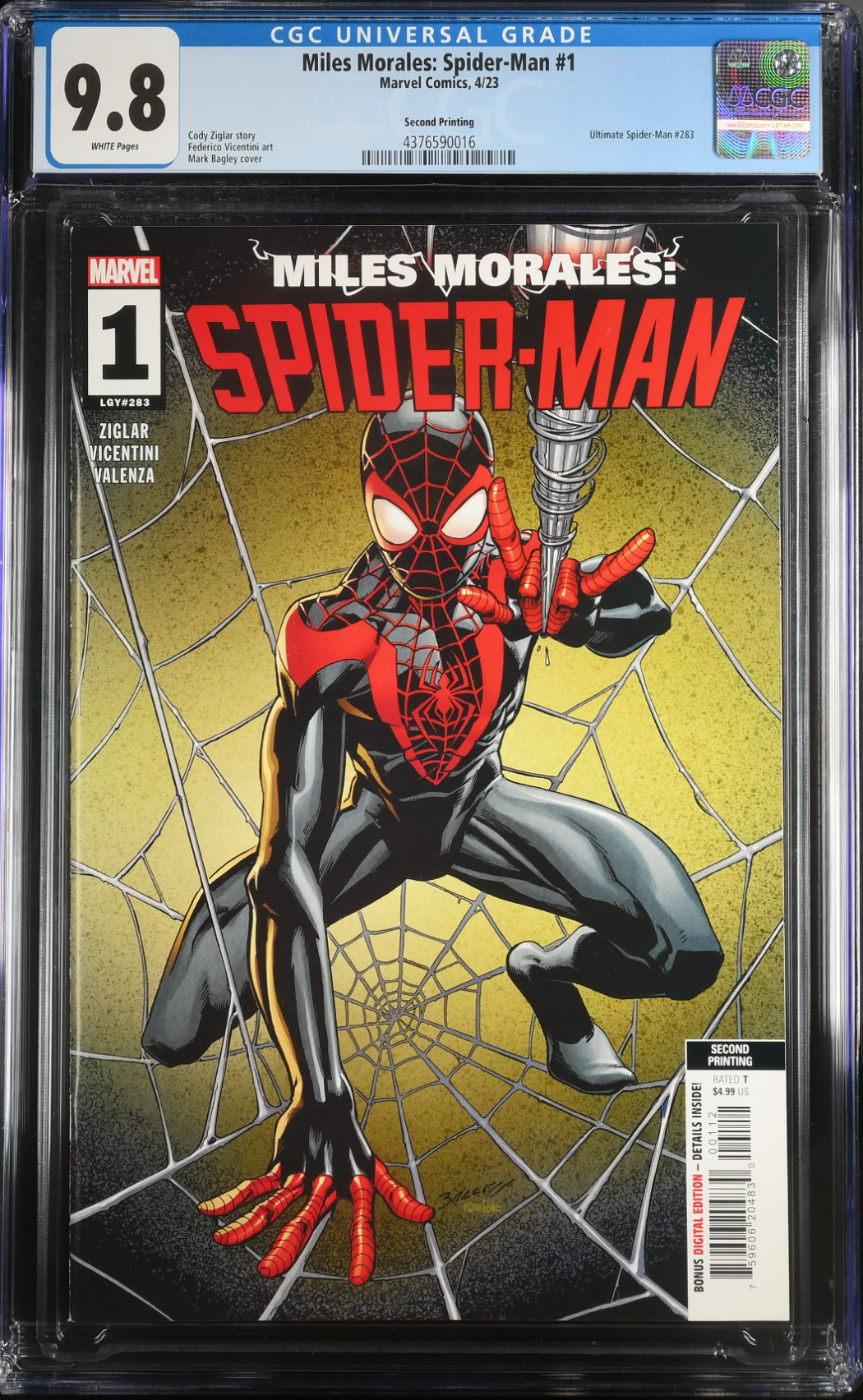 Miles Morales: Spider-Man #1 Second Printing CGC 9.8