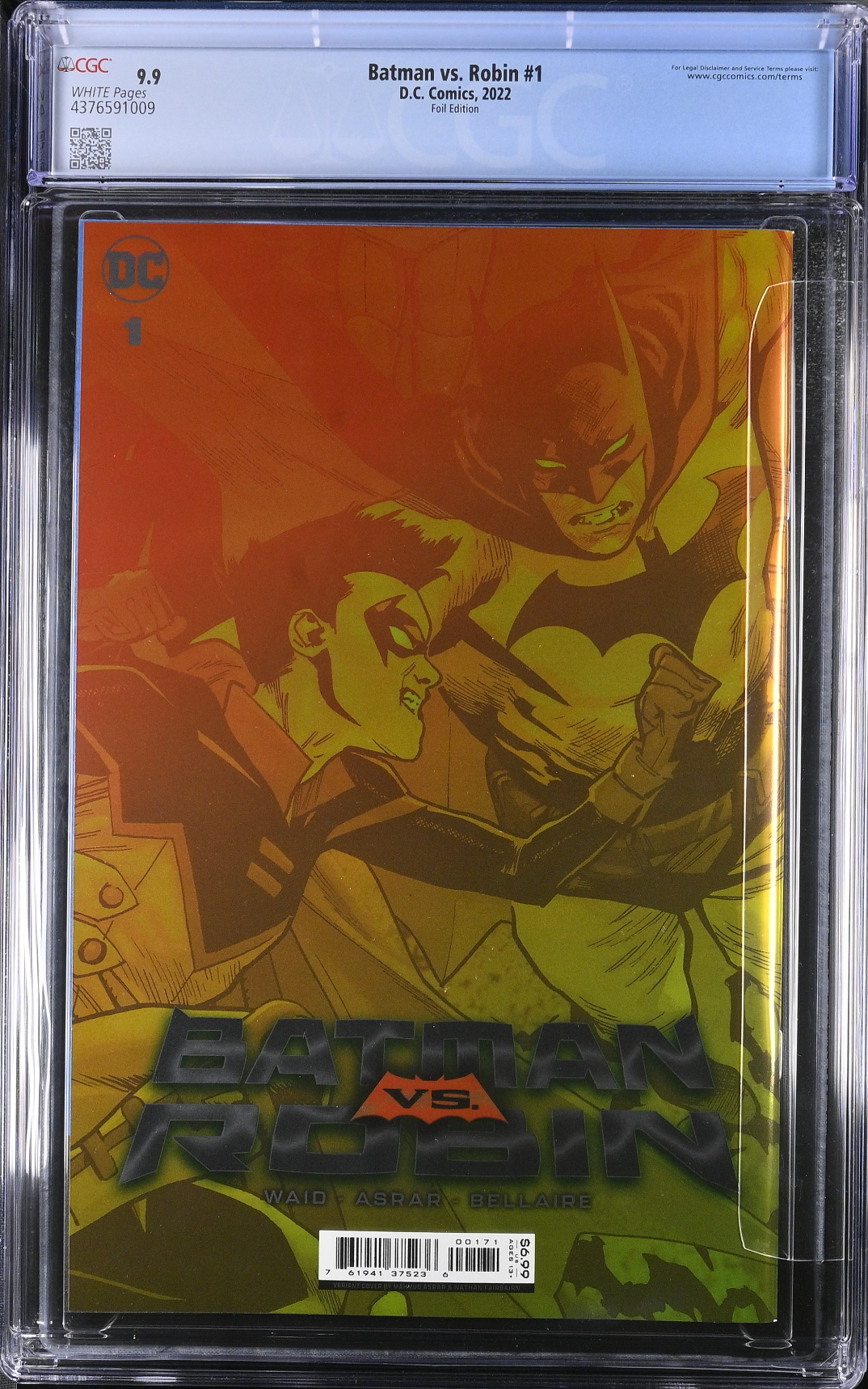 Batman vs. Robin #1 Asrar 1:100 Foil Retailer Incentive Variant CGC 9.9
