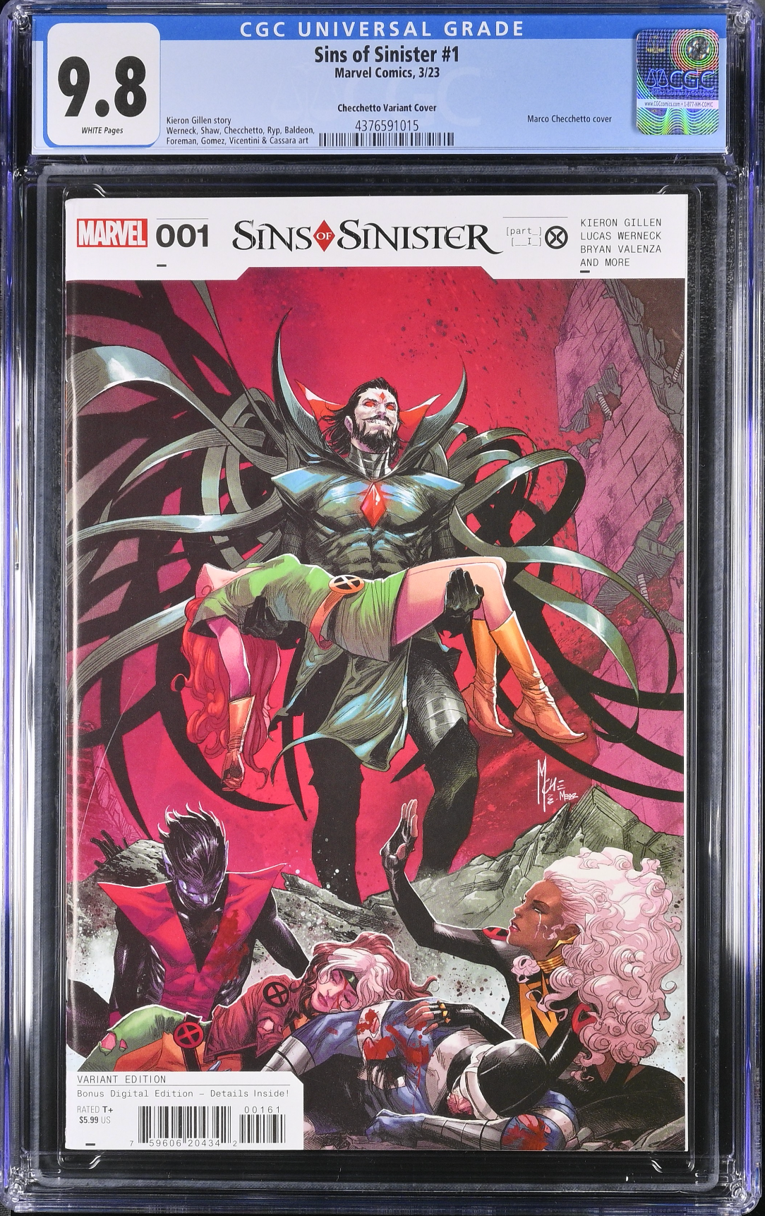 Sins of Sinister #1 Checchetto 1:50 Wraparound Retailer Incentive Variant CGC 9.8