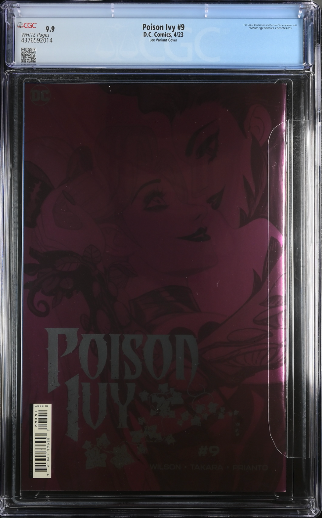 Poison Ivy #9 Lee 1:50 Virgin Foil Retailer Incentive Variant CGC 9.9