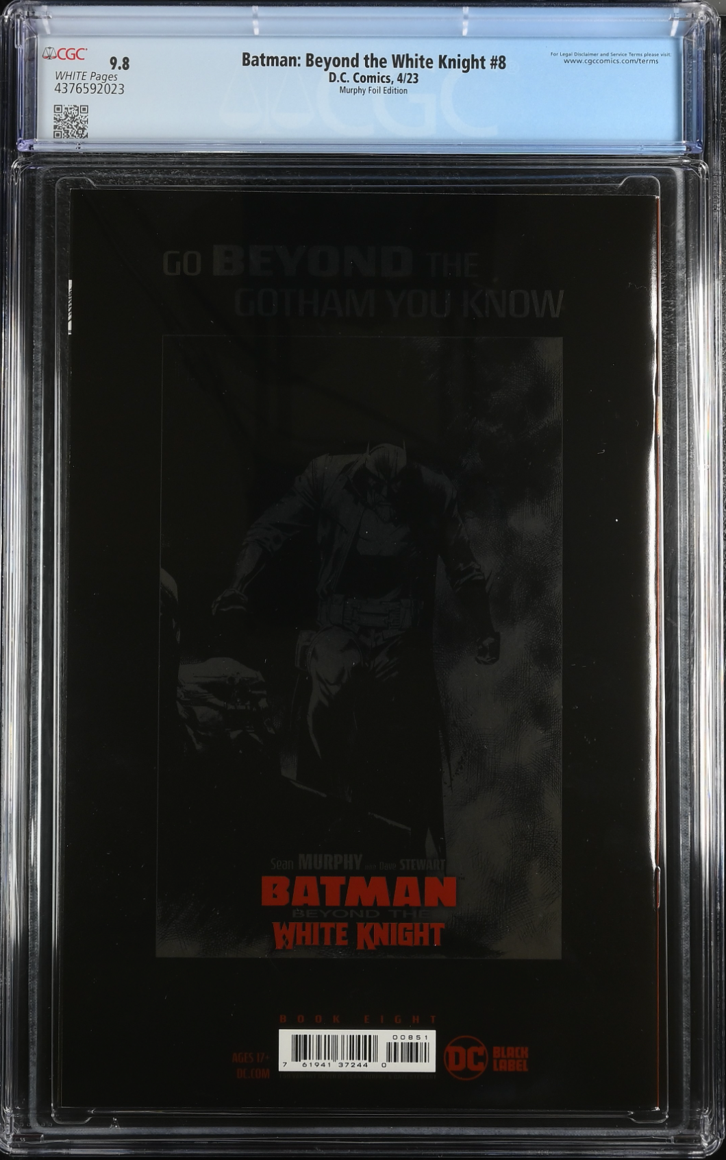 Batman: Beyond the White Knight #8 Murphy 1:50 Foil Retailer Incentive Variant CGC 9.8