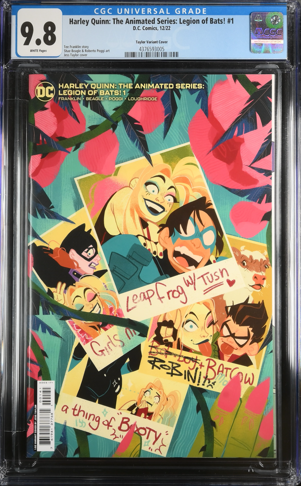 Harley Quinn: The Animated Series - Legion of Bats #1 Taylor 1:50 Retailer Incentive Variant CGC 9.8