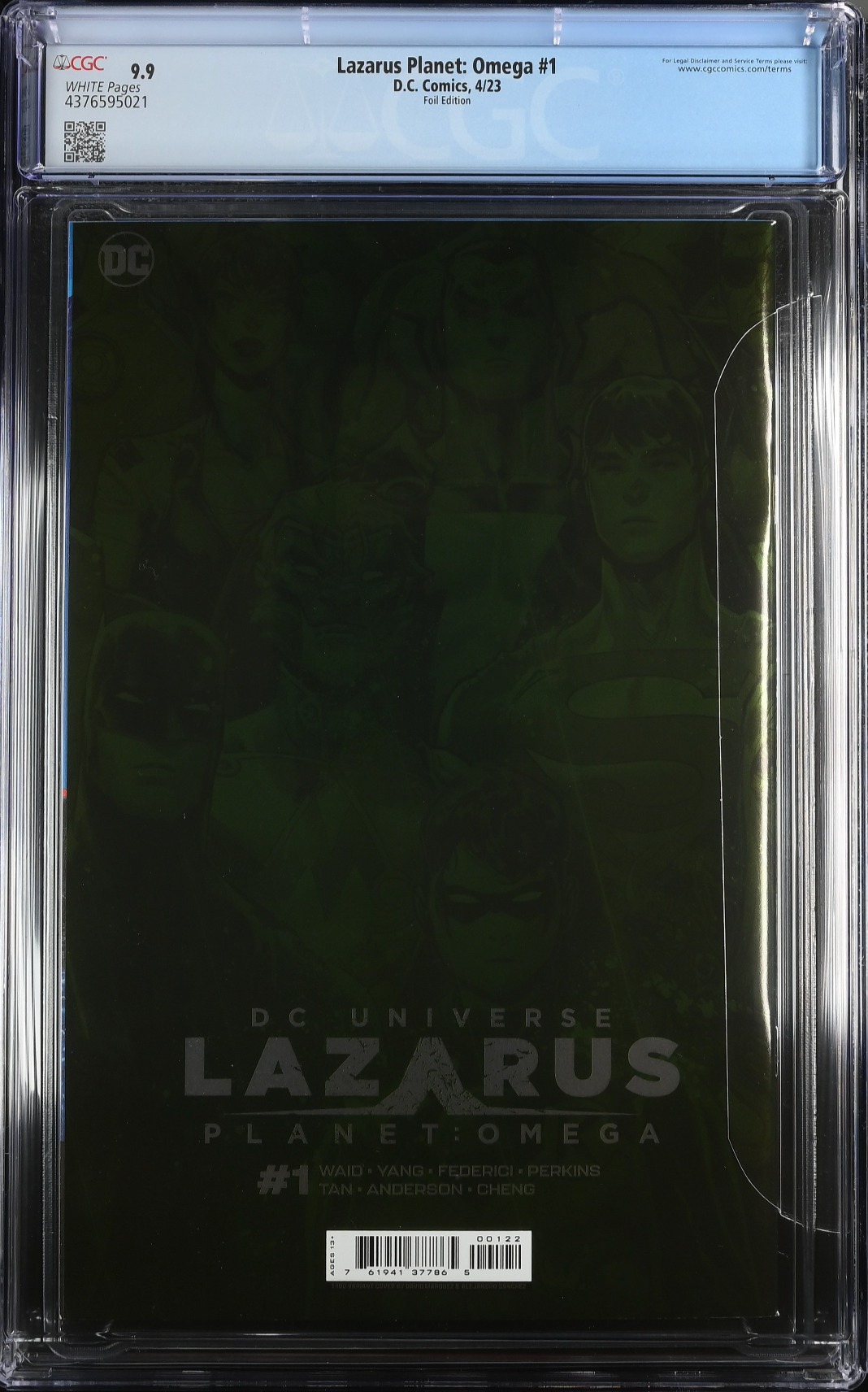 Lazarus Planet: Omega #1 Marquez 1:100 Virgin Foil Retailer Incentive Variant CGC 9.9