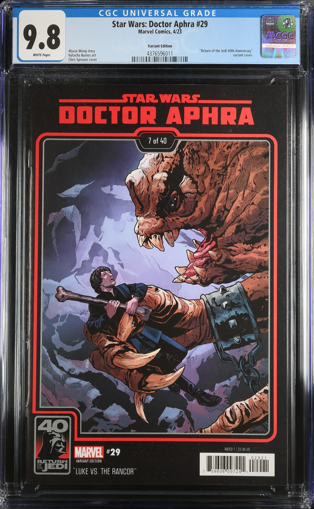 Star Wars: Doctor Aphra #29 Sprouse Variant CGC 9.8