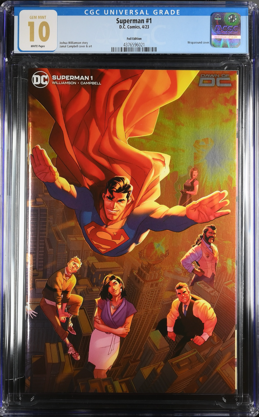 Superman #1 - Cover P - Campbell 1:100 Foil Retailer Incentive Variant CGC 10.0