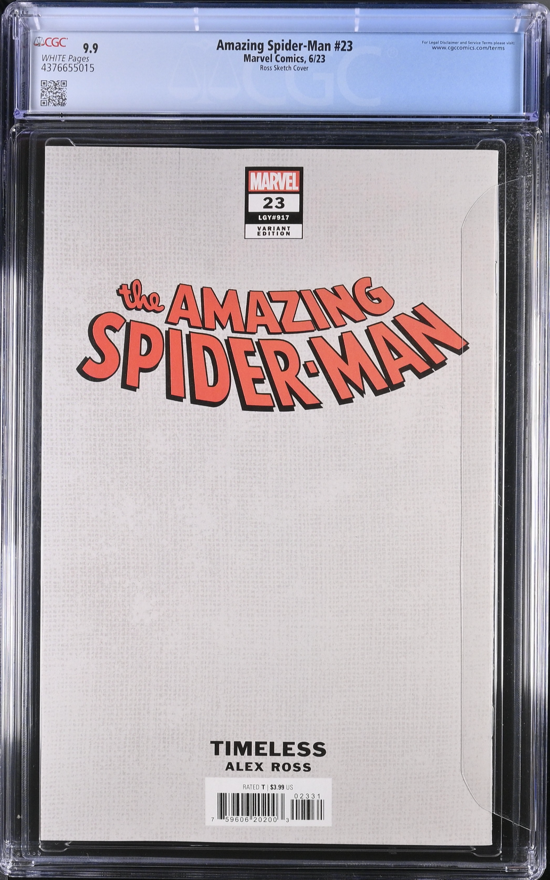 Amazing Spider-Man #23 Alex Ross Mysterio "Timeless" 1:100 Retailer Incentive Variant CGC 9.9