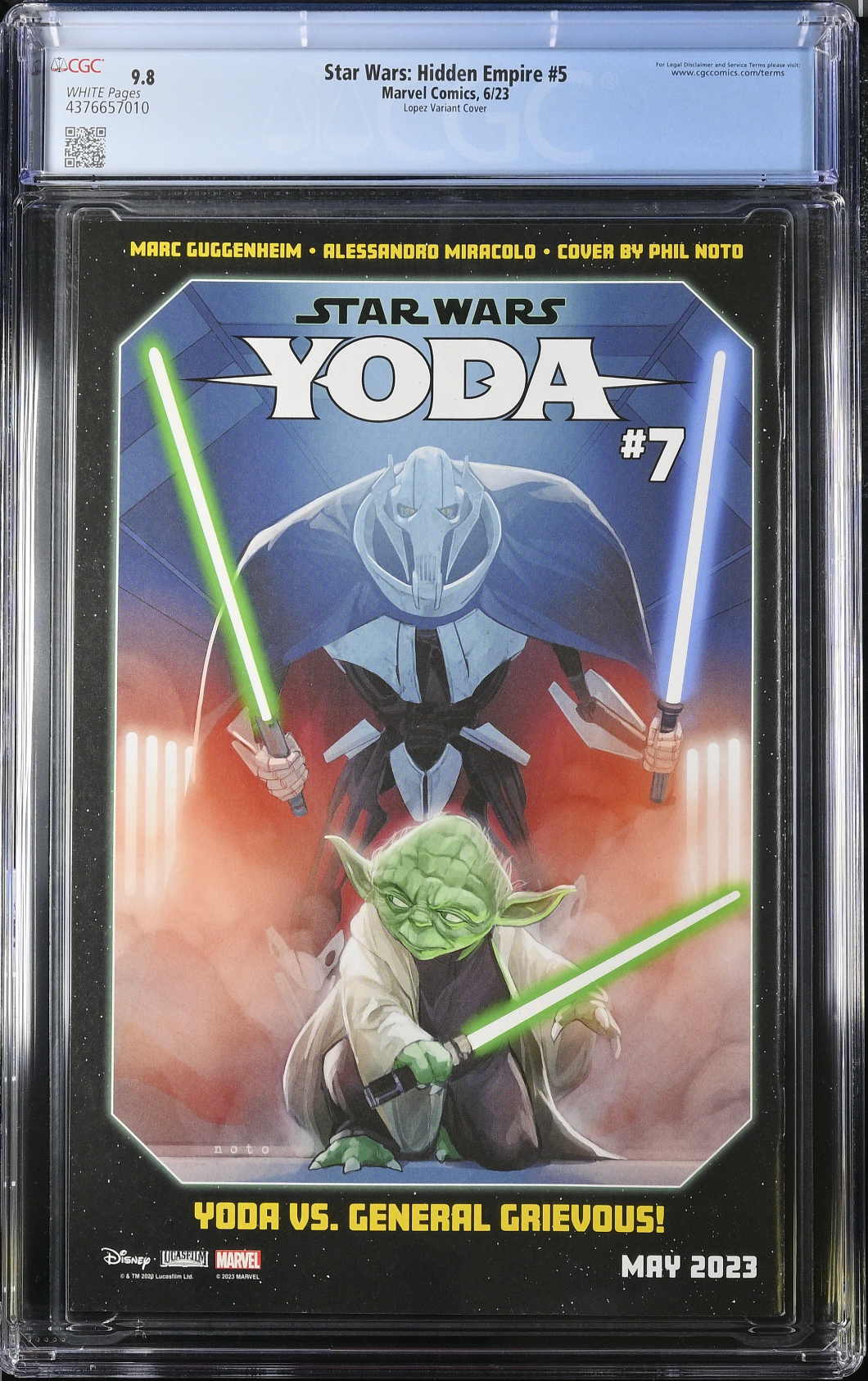 Star Wars: Hidden Empire #5 Lopez 1:25 Retailer Incentive Variant CGC 9.8