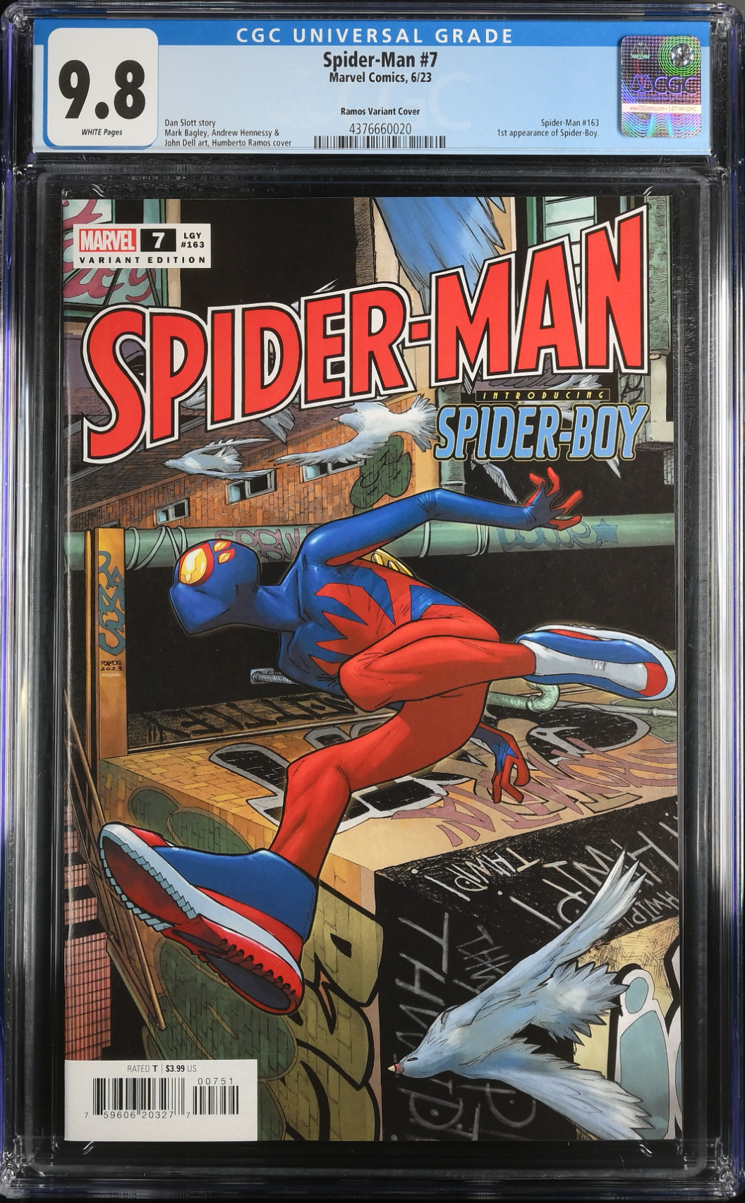 Spider-Man #7 Ramos Spoiler Variant CGC 9.8 - First Spider-Boy