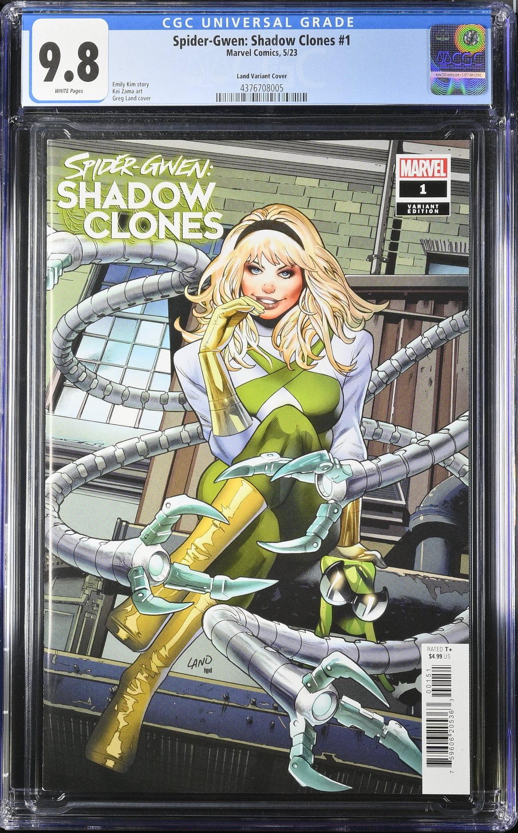 Spider-Gwen: Shadow Clones #1 Land Variant CGC 9.8