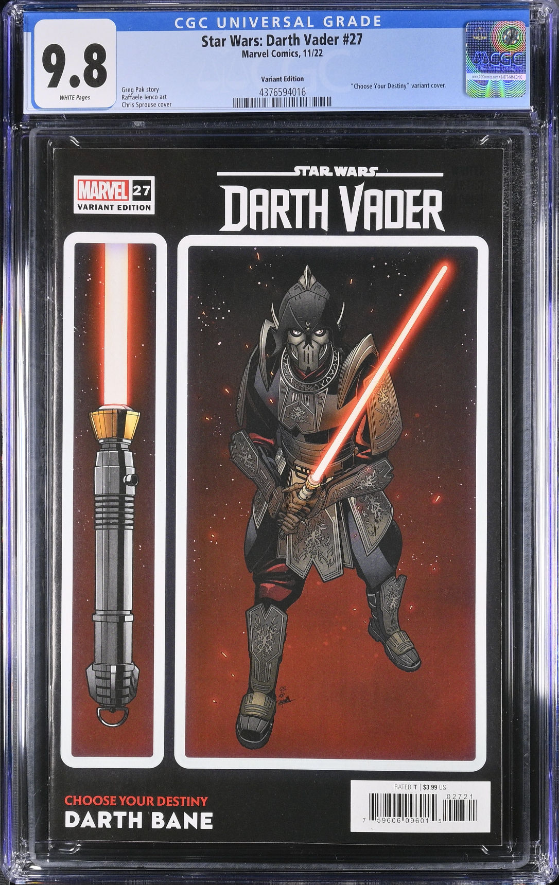 Star Wars: Darth Vader #27 Sprouse Variant CGC 9.8