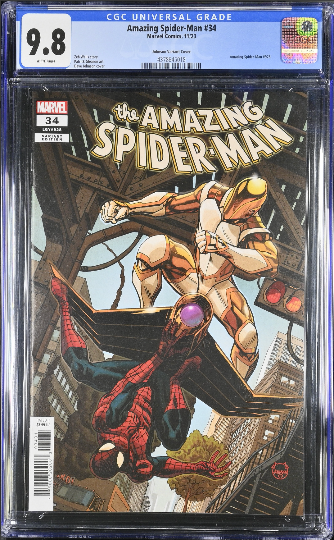 Amazing Spider-Man #34 Johnson Variant CGC 9.8