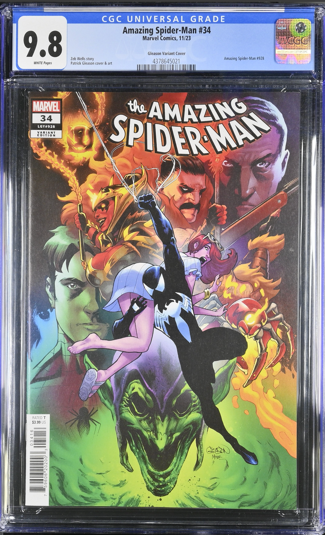 Amazing Spider-Man #34 Gleason 1:25 Retailer Incentive Variant CGC 9.8