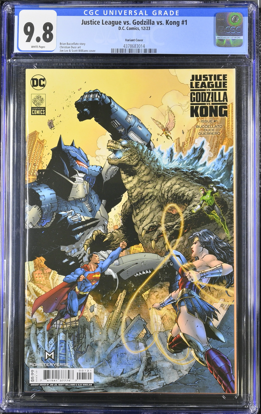 Justice League vs. Godzilla vs. Kong #1 - Cover B - Lee Variant CGC 9.8