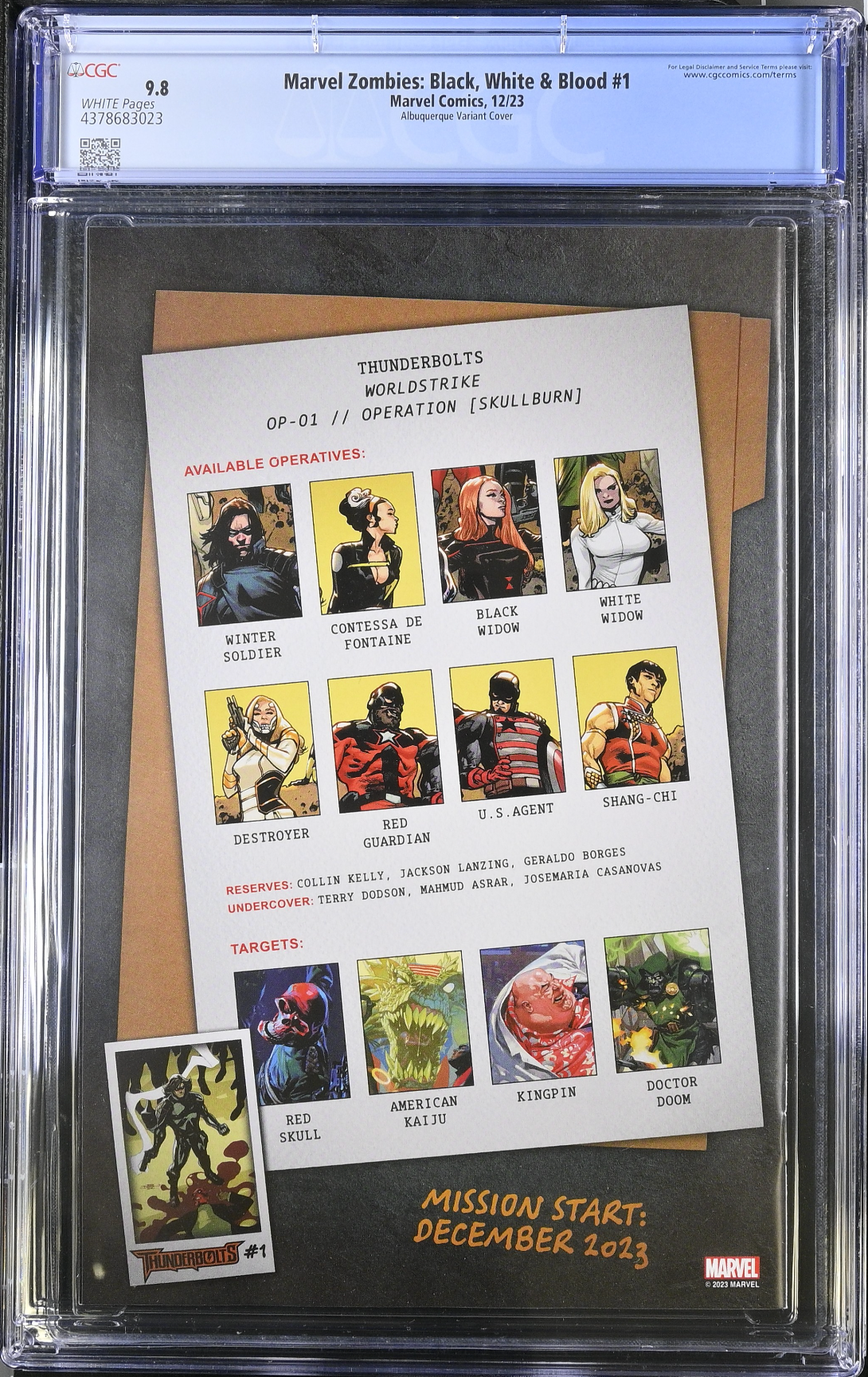 Marvel Zombies: Black, White & Blood #1 Albuquerque 1:25 Retailer Incentive Variant CGC 9.8