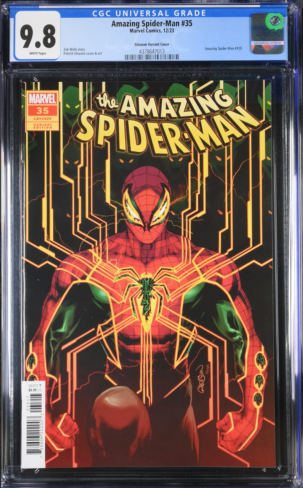 Amazing Spider-Man #35 Gleason 1:25 Retailer Incentive Variant CGC 9.8