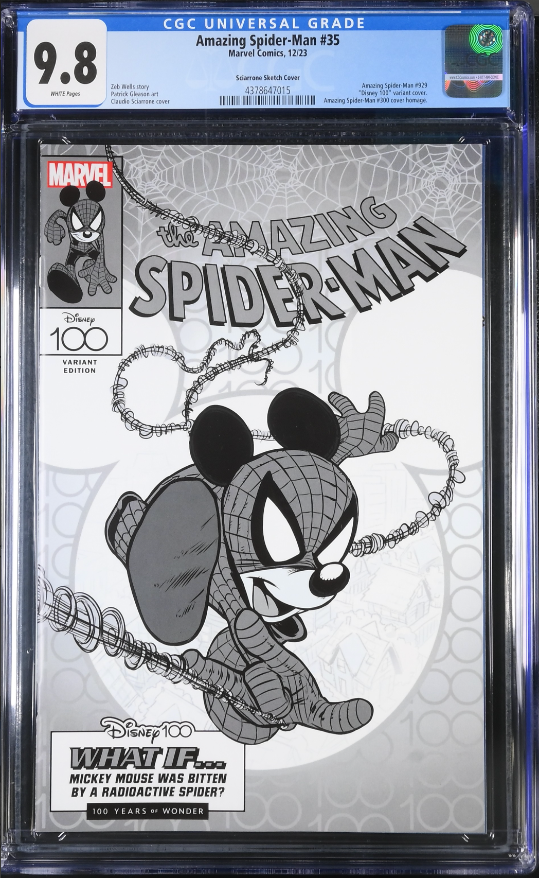 Amazing Spider-Man #35 Disney 1:100 Retailer Incentive Variant CGC 9.8