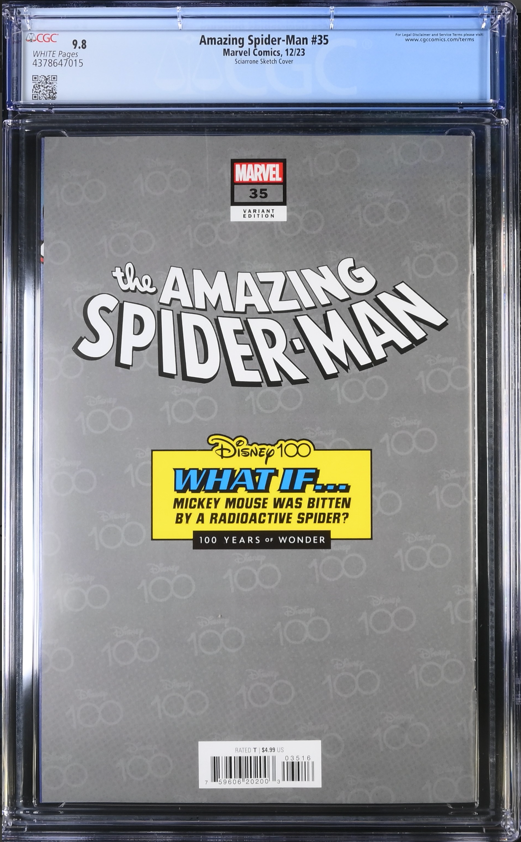 Amazing Spider-Man #35 Disney 1:100 Retailer Incentive Variant CGC 9.8