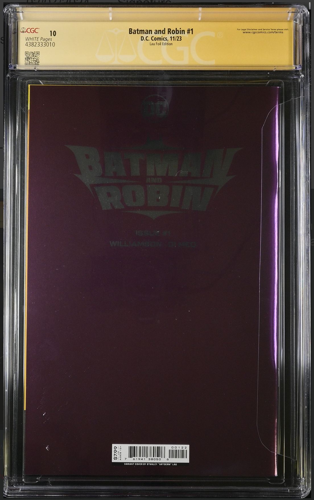 Batman and Robin #1 Artgerm Foil Variant CGC 10 SS