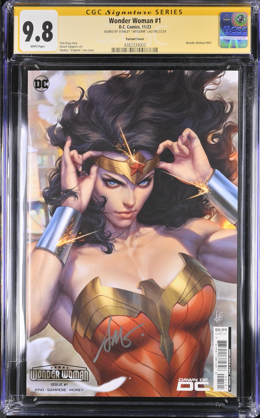 Wonder Woman #1 Artgerm Variant CGC 9.8 SS