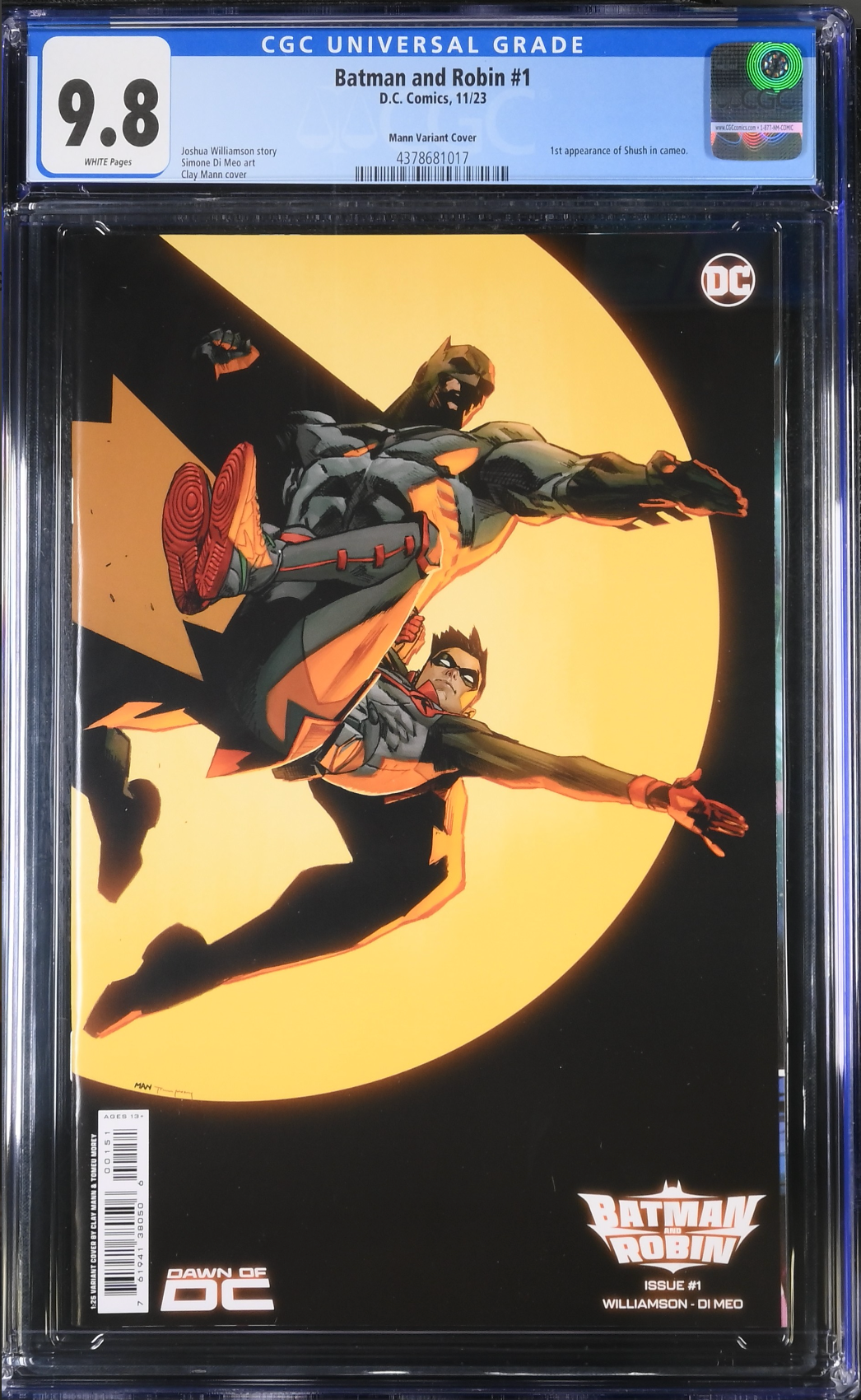 Batman and Robin #1 Mann 1:25 Retailer Incentive Variant CGC 9.8