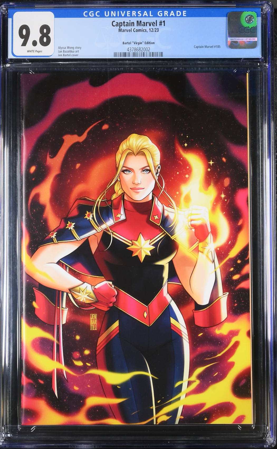 Captain Marvel #1 Bartel 1:100 Virgin Retailer Incentive Variant CGC 9.8