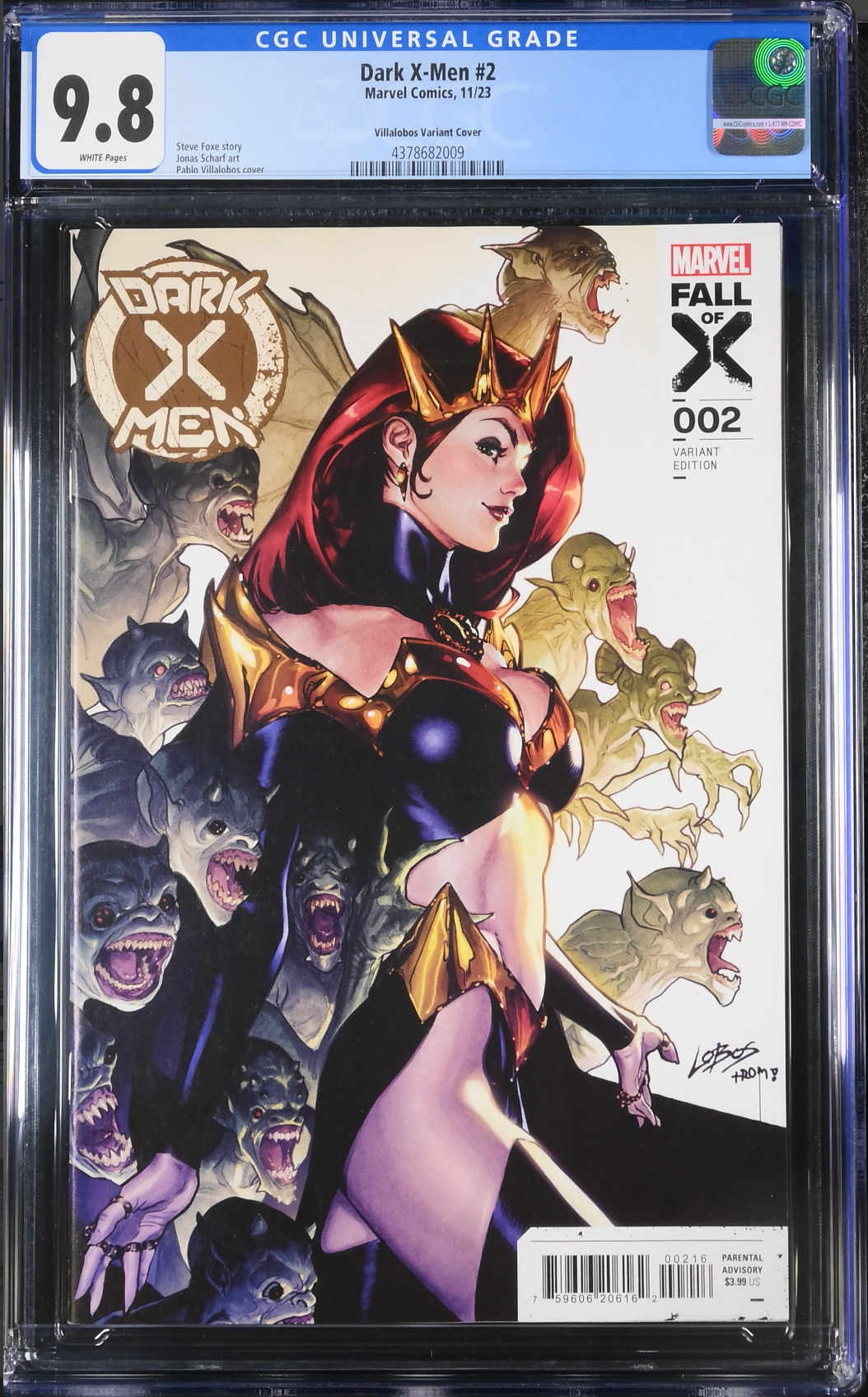 Dark X-Men #2 Villalobos 1:25 Retailer Incentive Variant CGC 9.8