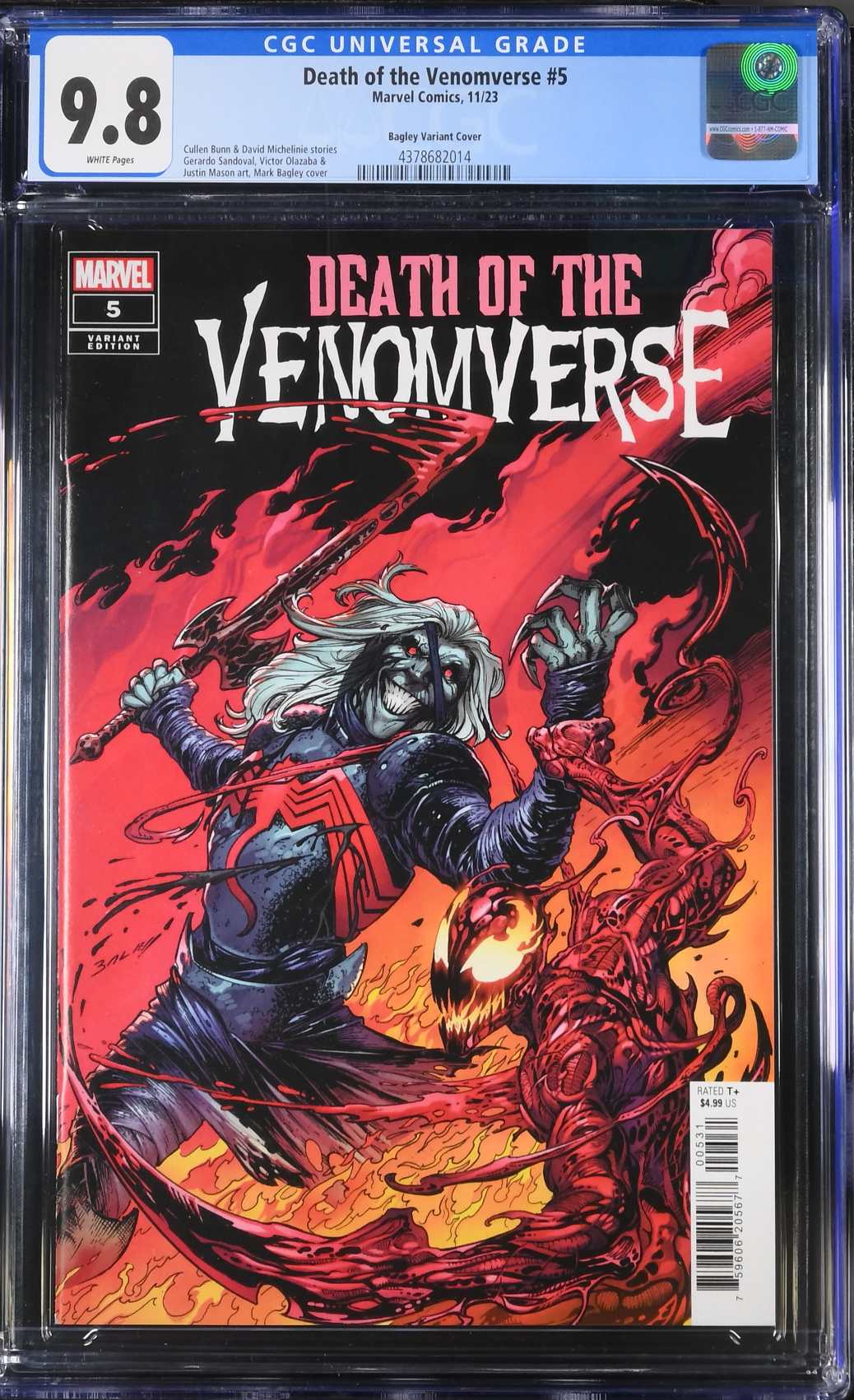 Death of the Venomverse #5 Bagley Variant CGC 9.8