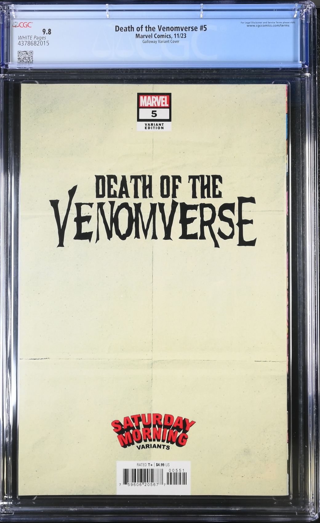 Death of the Venomverse #5 Galloway Variant CGC 9.8