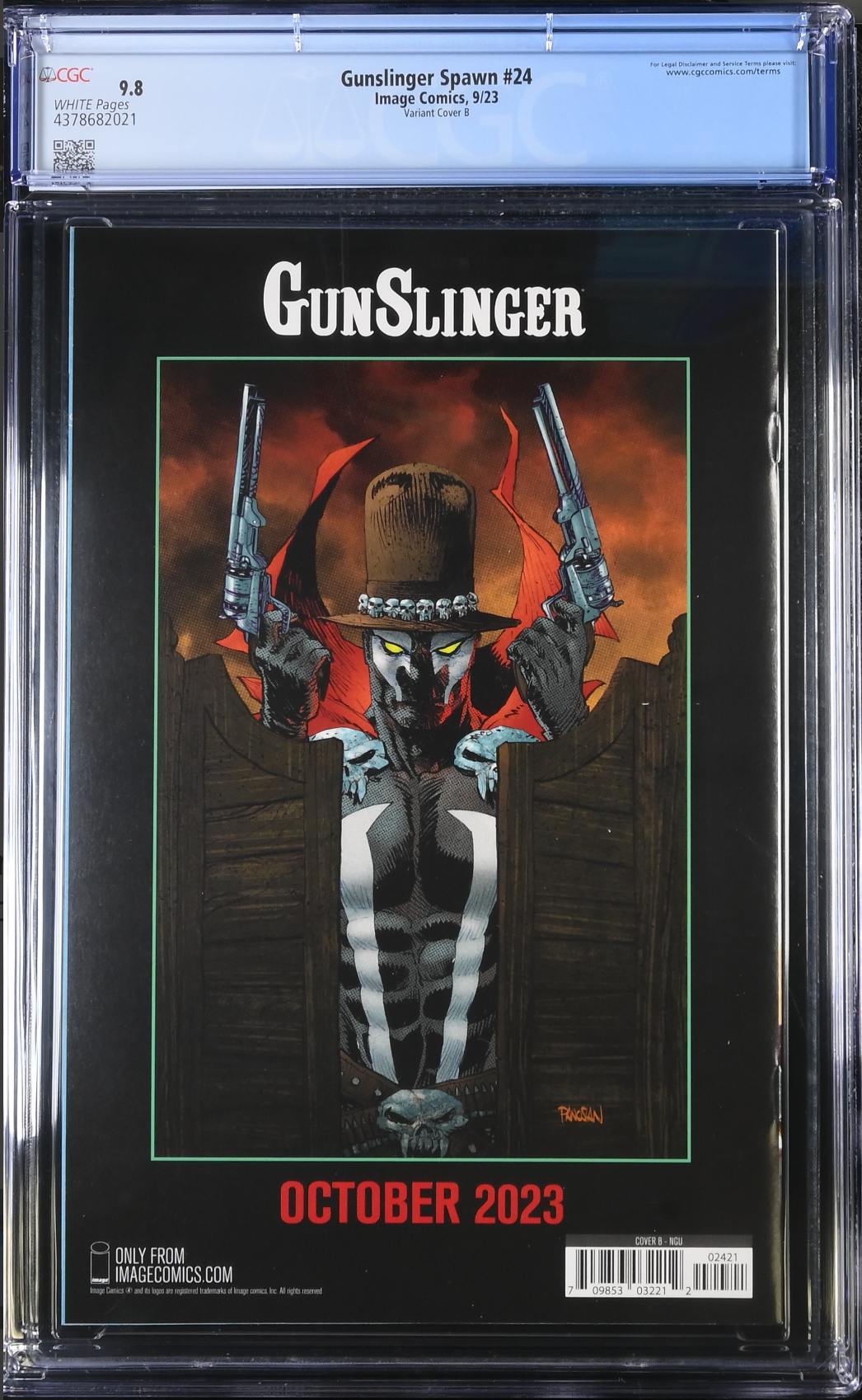 Gunslinger Spawn #24 Ngu B/W Variant CGC 9.8