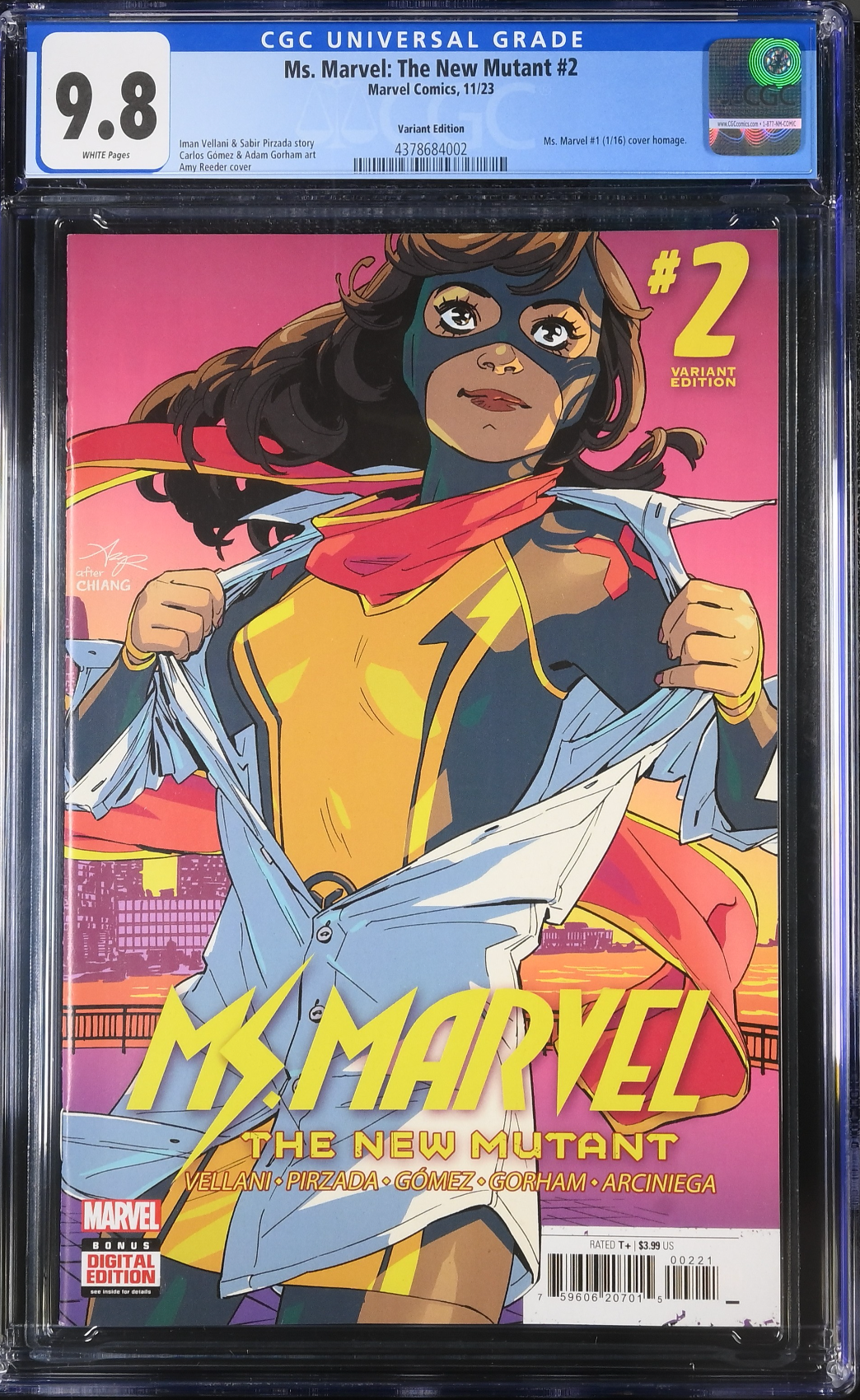 Ms. Marvel: The New Mutant #2 Reeder Variant CGC 9.8