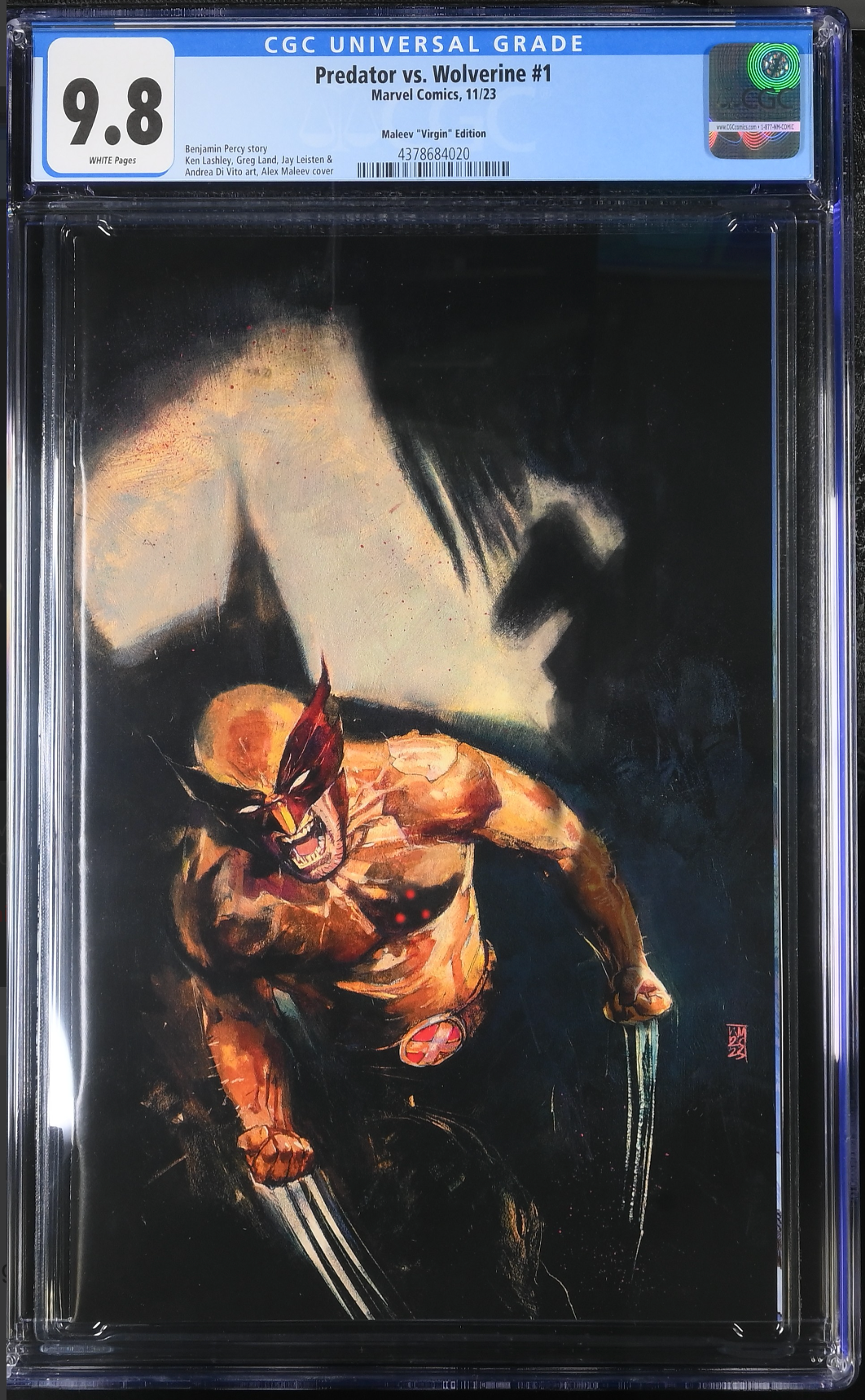 Predator vs. Wolverine #1 Maleev 1:100 Virgin Retailer Incentive Variant CGC 9.8