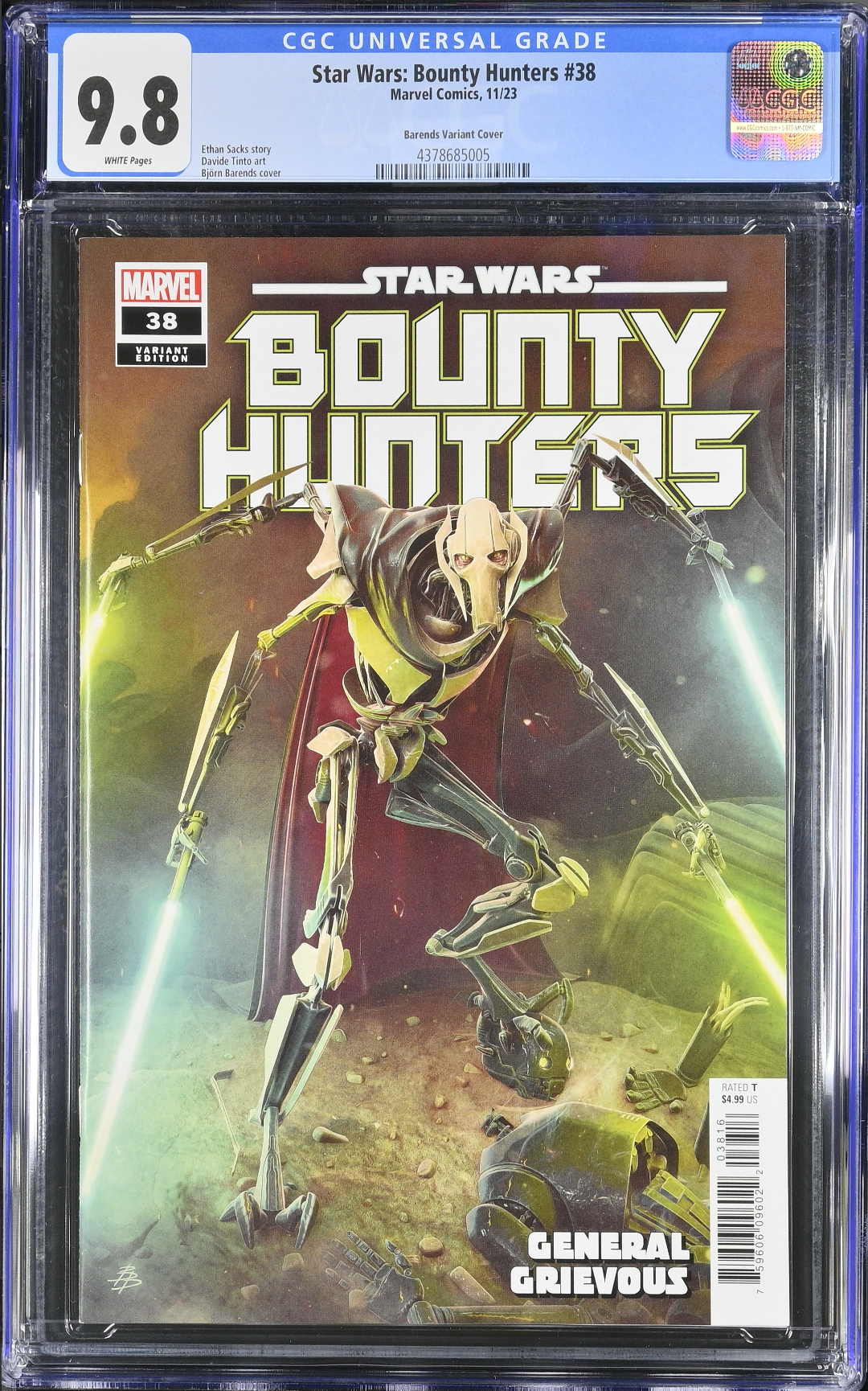 Star Wars: Bounty Hunters #38 Barends 1:25 Retailer Incentive Variant CGC 9.8