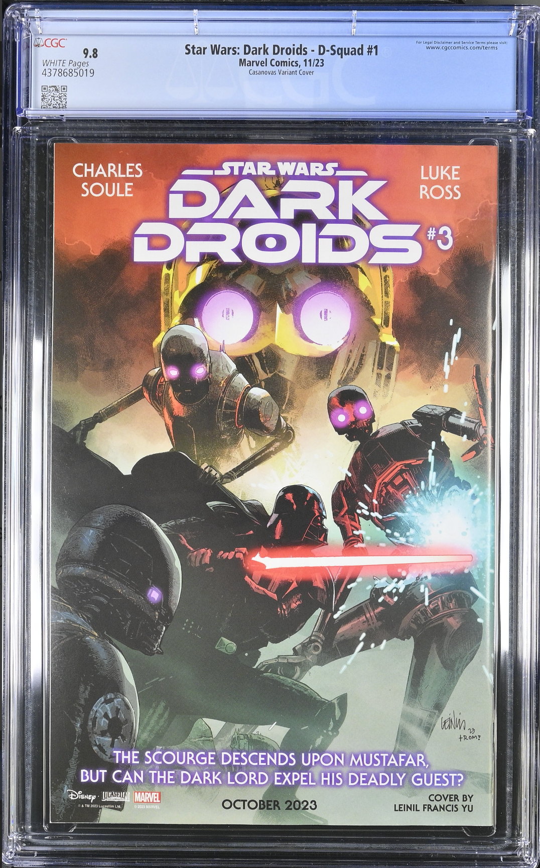 Star Wars: Dark Droids - D-Squad #1 Casanovas Droids Connecting Variant CGC 9.8