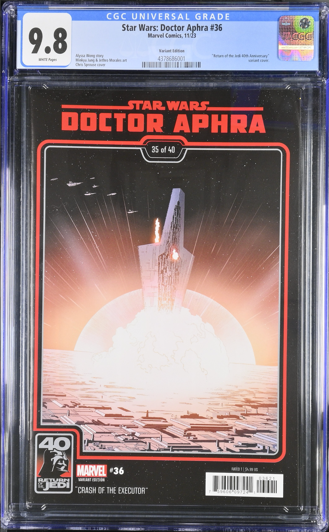 Star Wars: Doctor Aphra #36 Sprouse Variant CGC 9.8