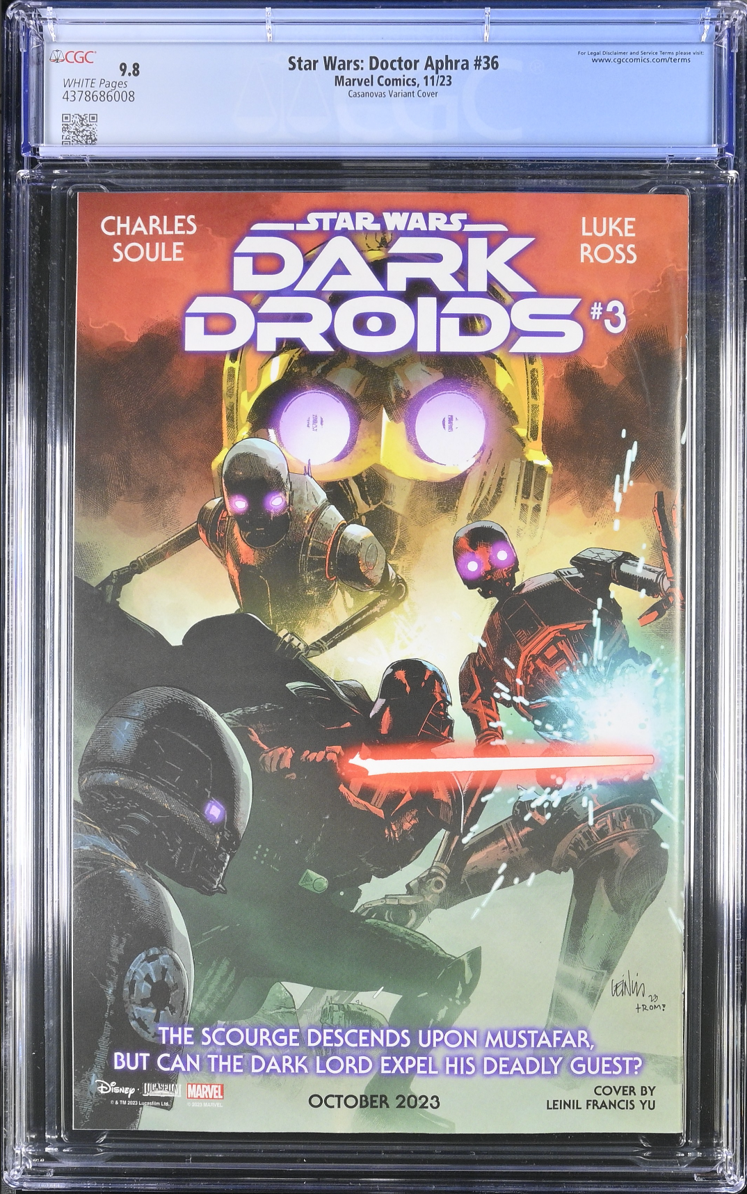 Star Wars: Doctor Aphra #36 Casanovas Droids Connecting Variant CGC 9.8