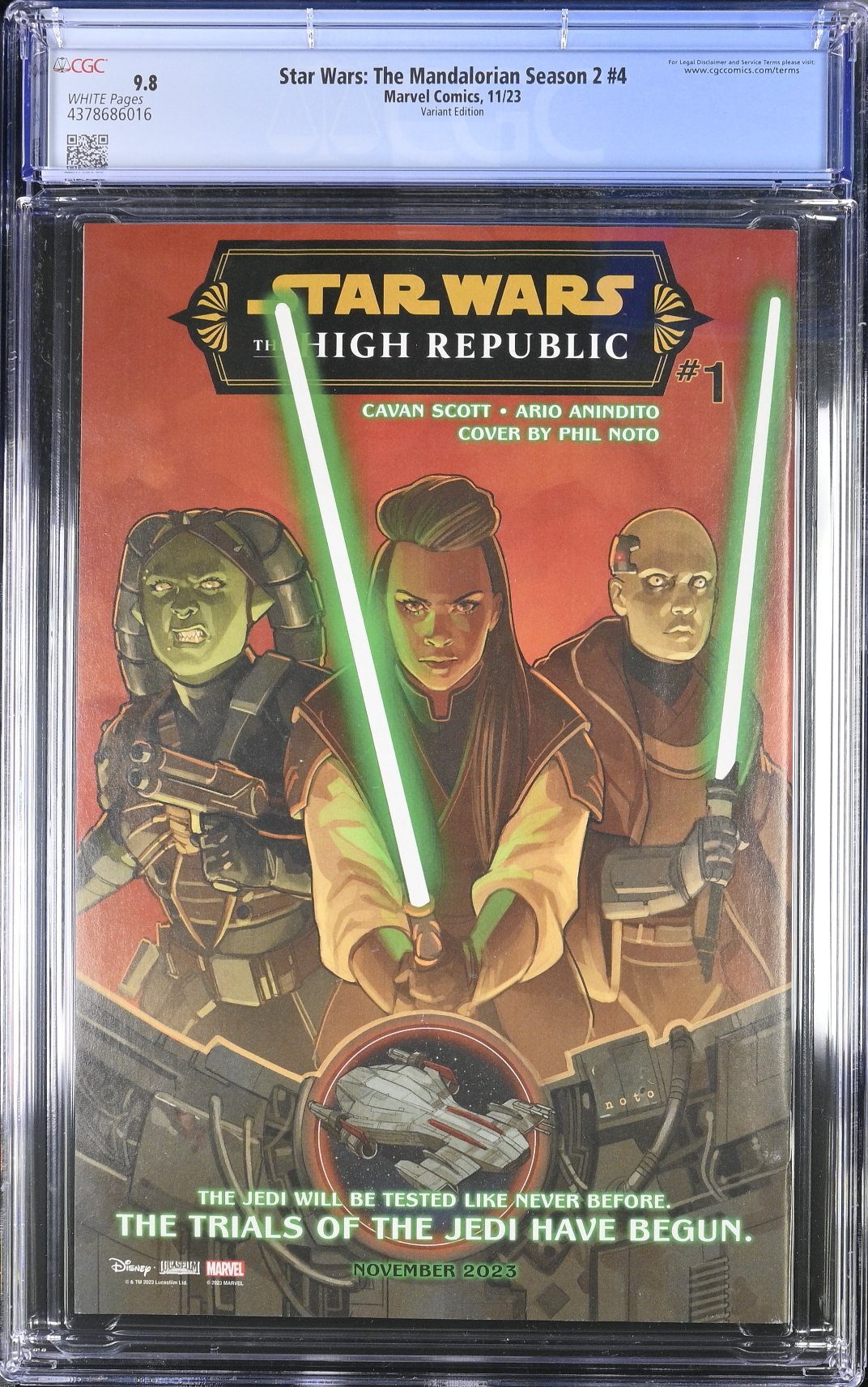 Star Wars: The Mandalorian Season 2 #4 Concept Art Variant CGC 9.8